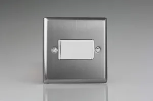 Varilight XTFIW Classic Brushed Steel 1-Gang 10A Fan Isolating Switch (3 Pole)