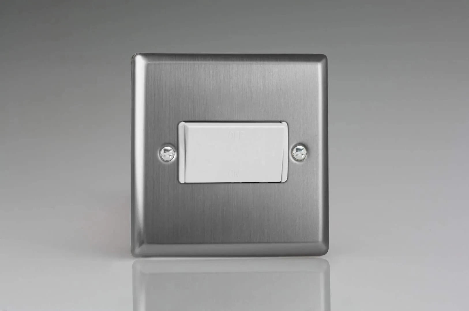 Varilight XTFIW Classic Brushed Steel 1-Gang 10A Fan Isolating Switch (3 Pole)
