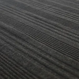 Verrigated Brushed Jersey Knit Fabric Black 150 cm