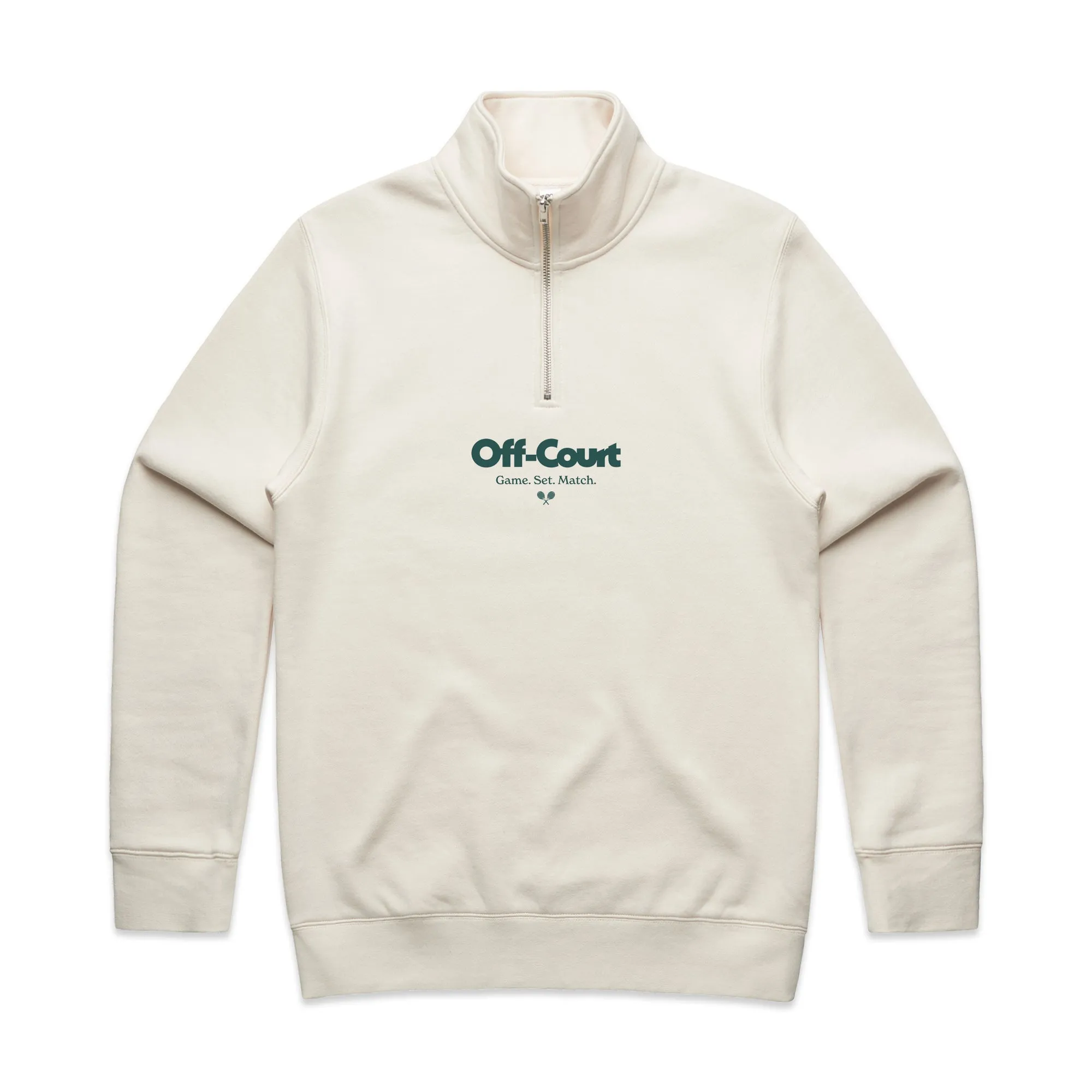 Vice 84 'Off-Court GSM' 1/4 Zip Sweater - Ecru