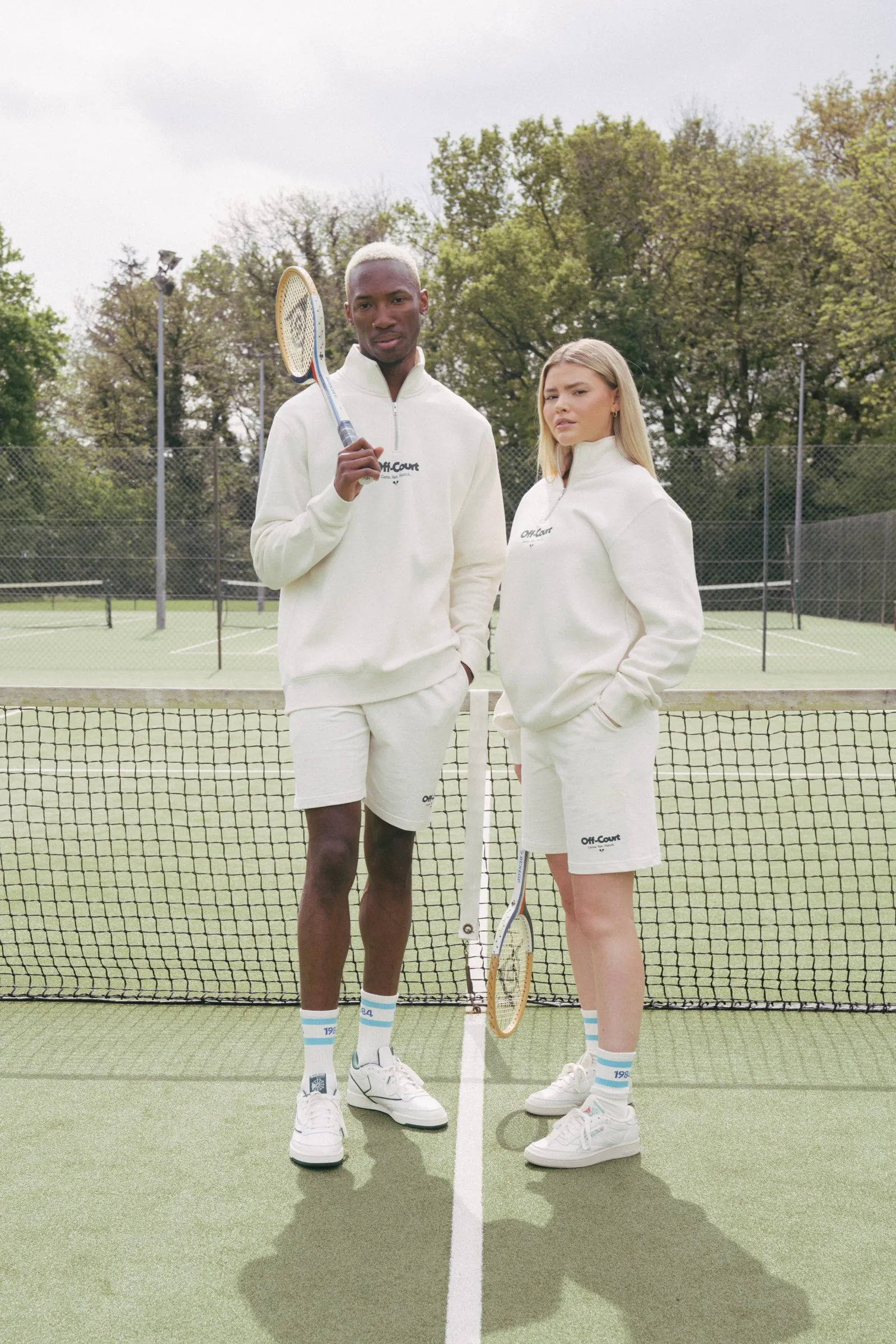 Vice 84 'Off-Court GSM' 1/4 Zip Sweater - Ecru