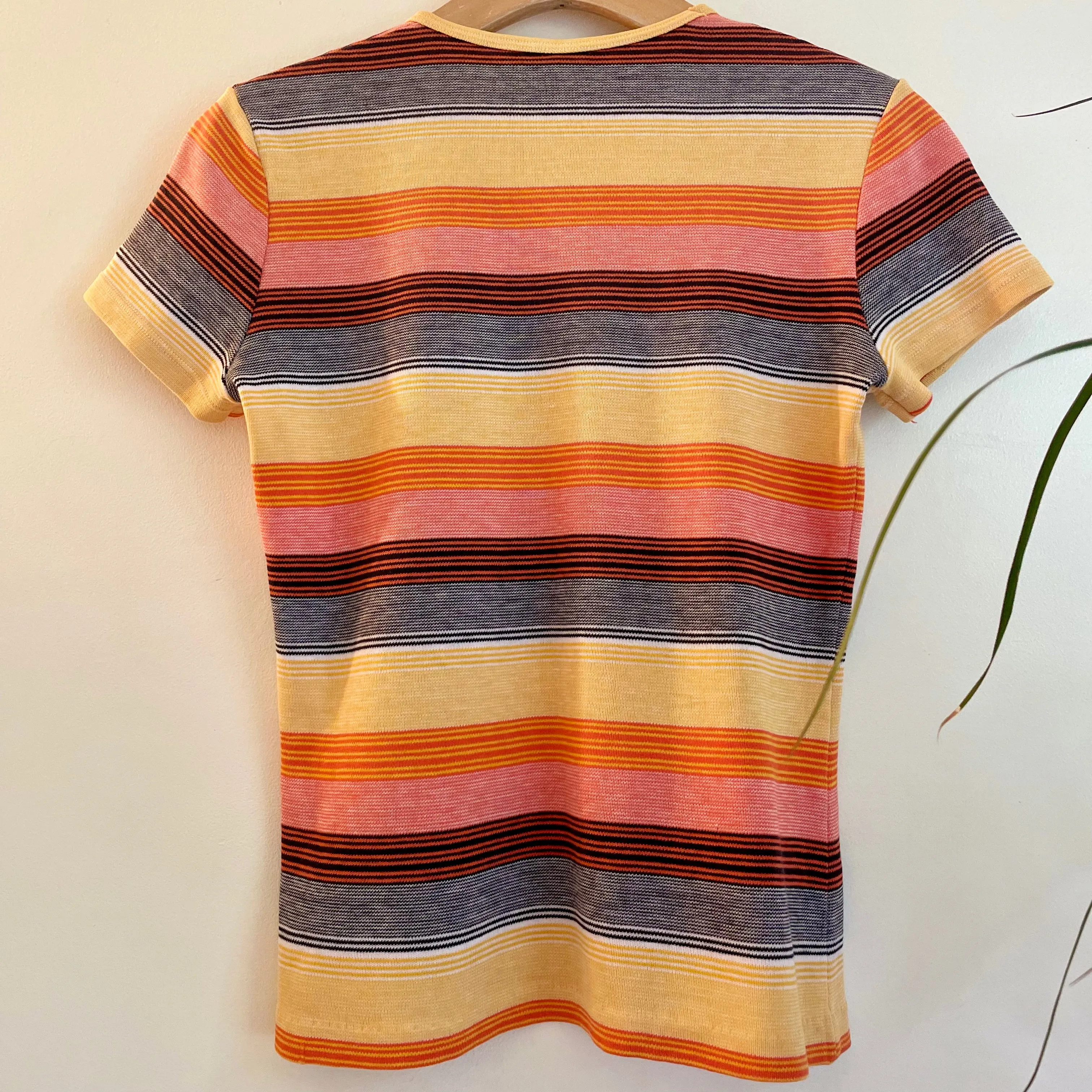 Vintage 80s 80s Striped Scoop neck pullover // size Small Medium (HT2261)