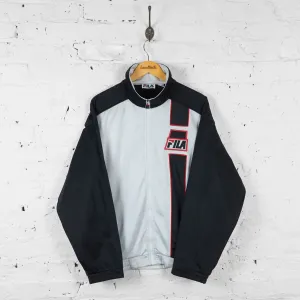 Vintage Fila Tracksuit Top - White/Black - XXL