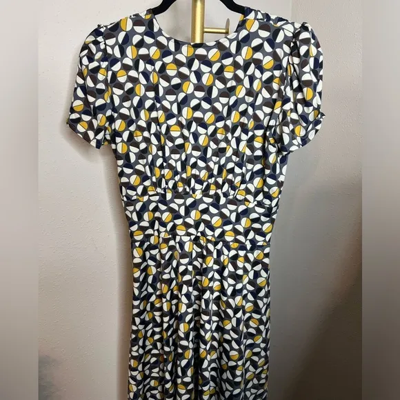 Vintage Karina Retro Geometric Print Dress