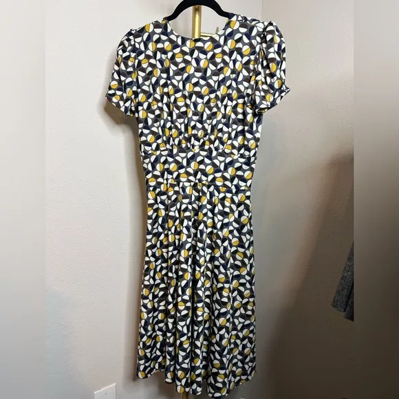 Vintage Karina Retro Geometric Print Dress