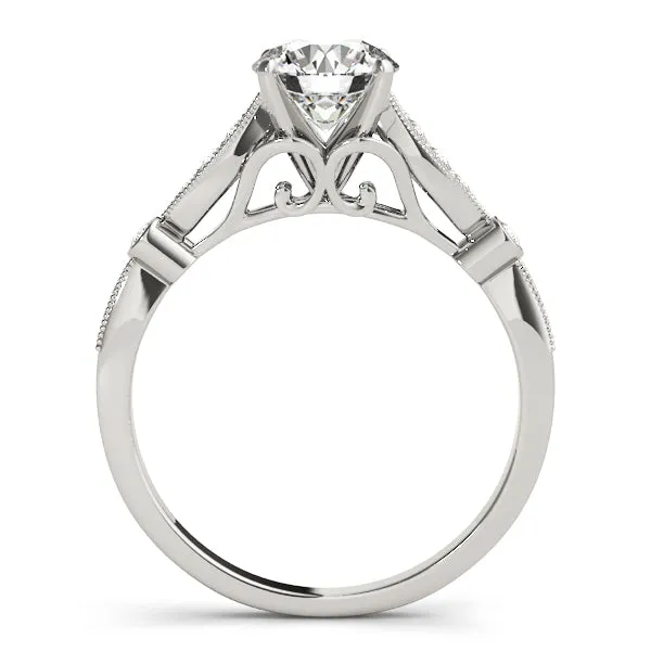 Vintage Style Tapered Milgrain Edge Engagement Mounting