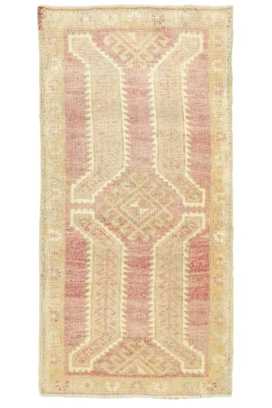 Vintage Turkish Mini Rug No. 673 | 1'10 x 3'7