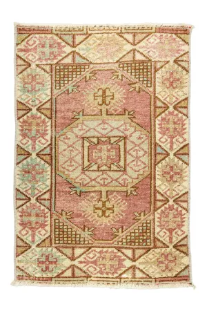 Vintage Turkish Mini Rug No. 703 | 1'10 x 2'8