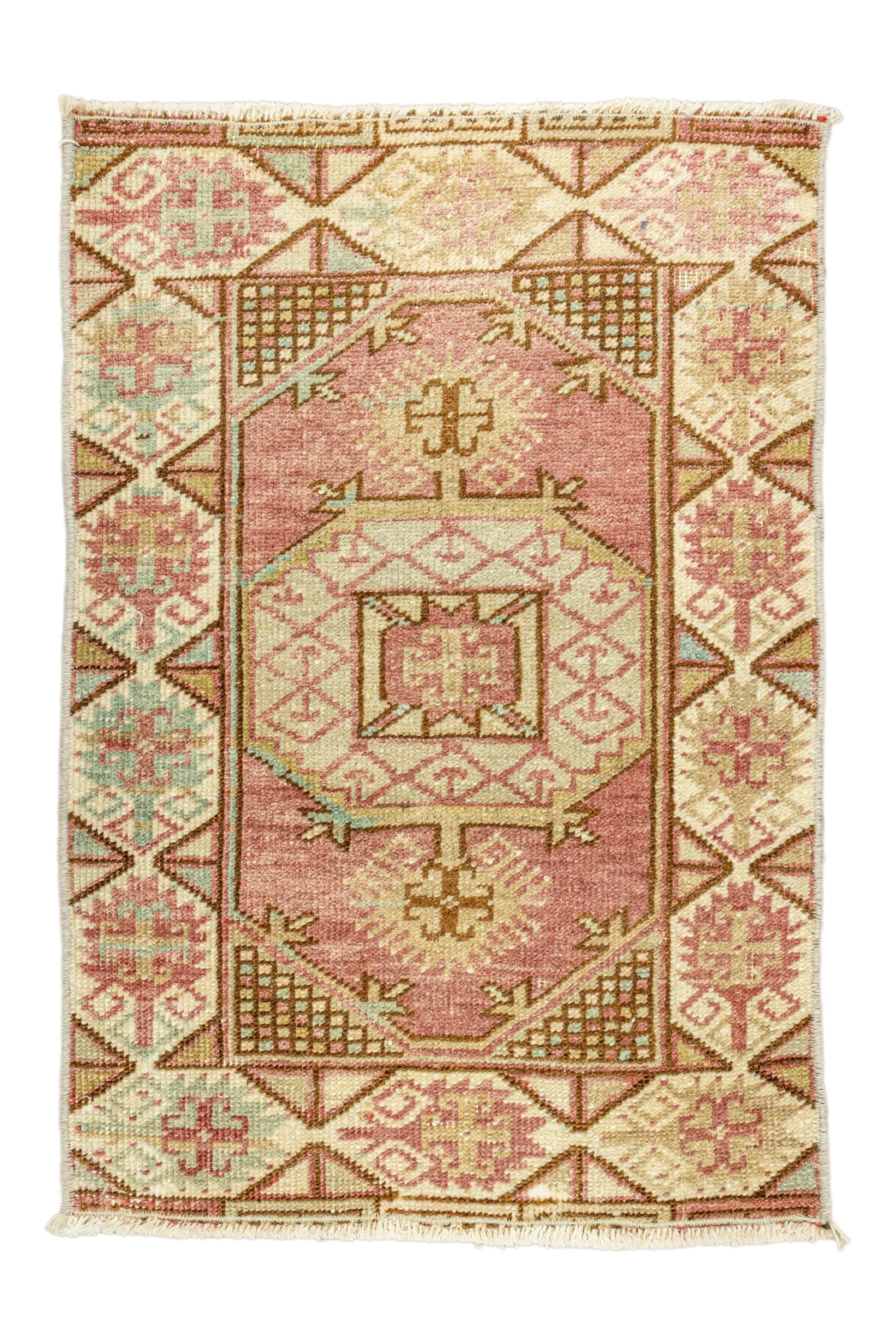 Vintage Turkish Mini Rug No. 703 | 1'10 x 2'8