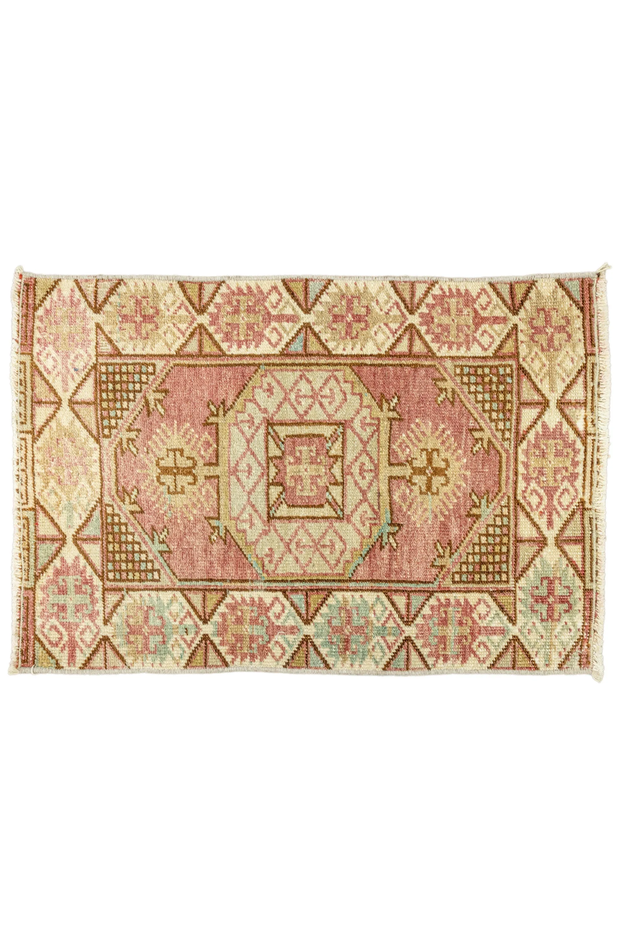 Vintage Turkish Mini Rug No. 703 | 1'10 x 2'8