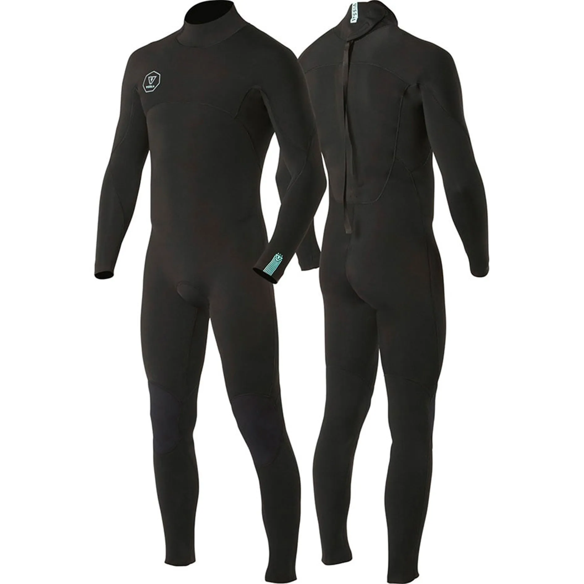 VISSLA 7 SEAS 4/3MM FULL BACK ZIP STEAMER BLACK
