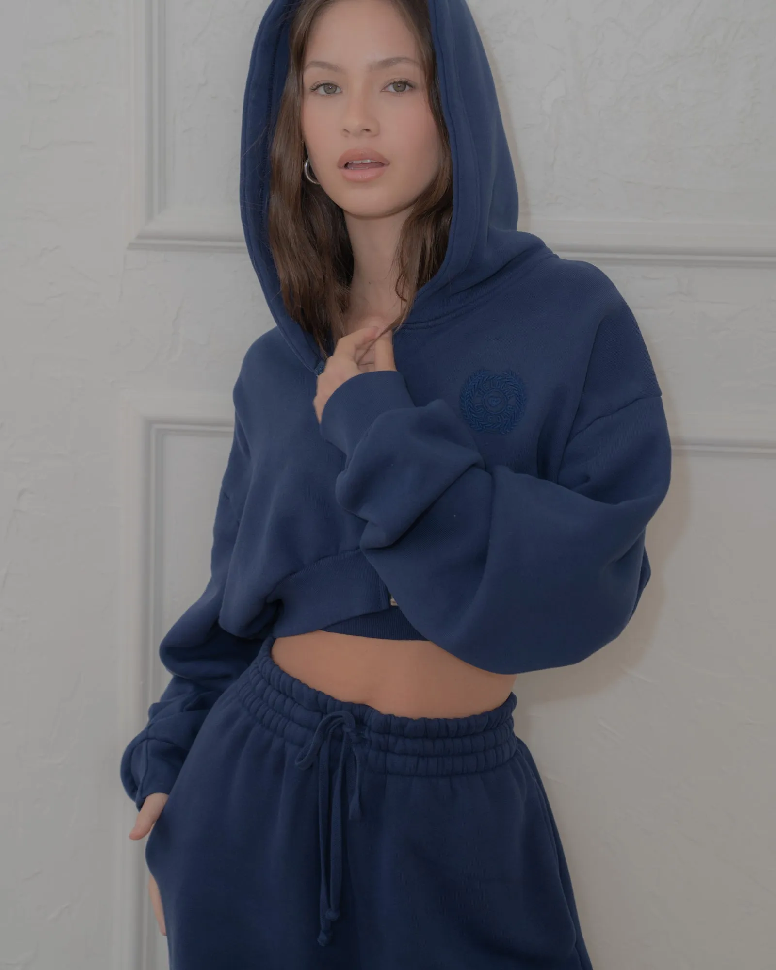 Vitals Cropped Zip in Navy