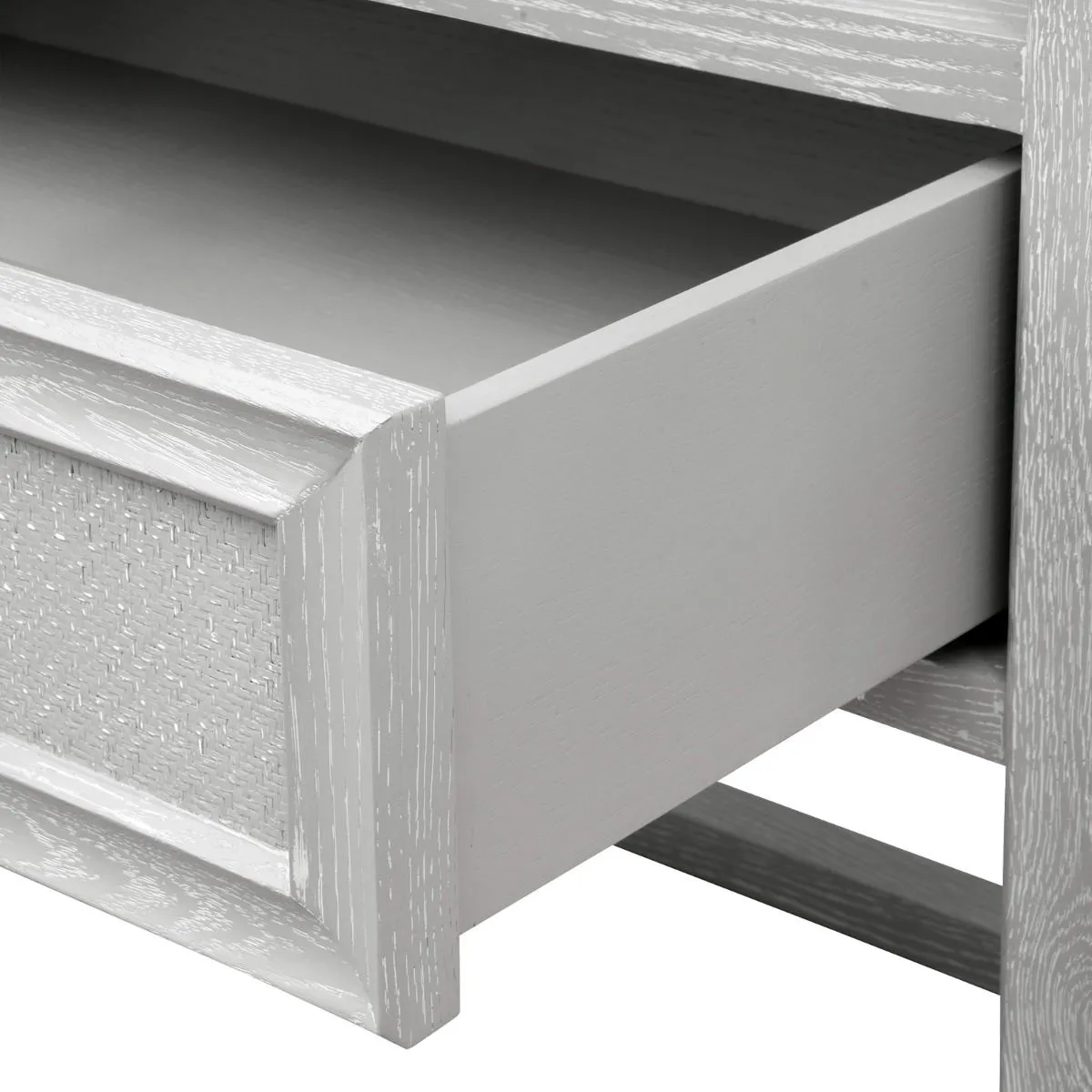 Vivian 2-Drawer Side Table / Soft Gray