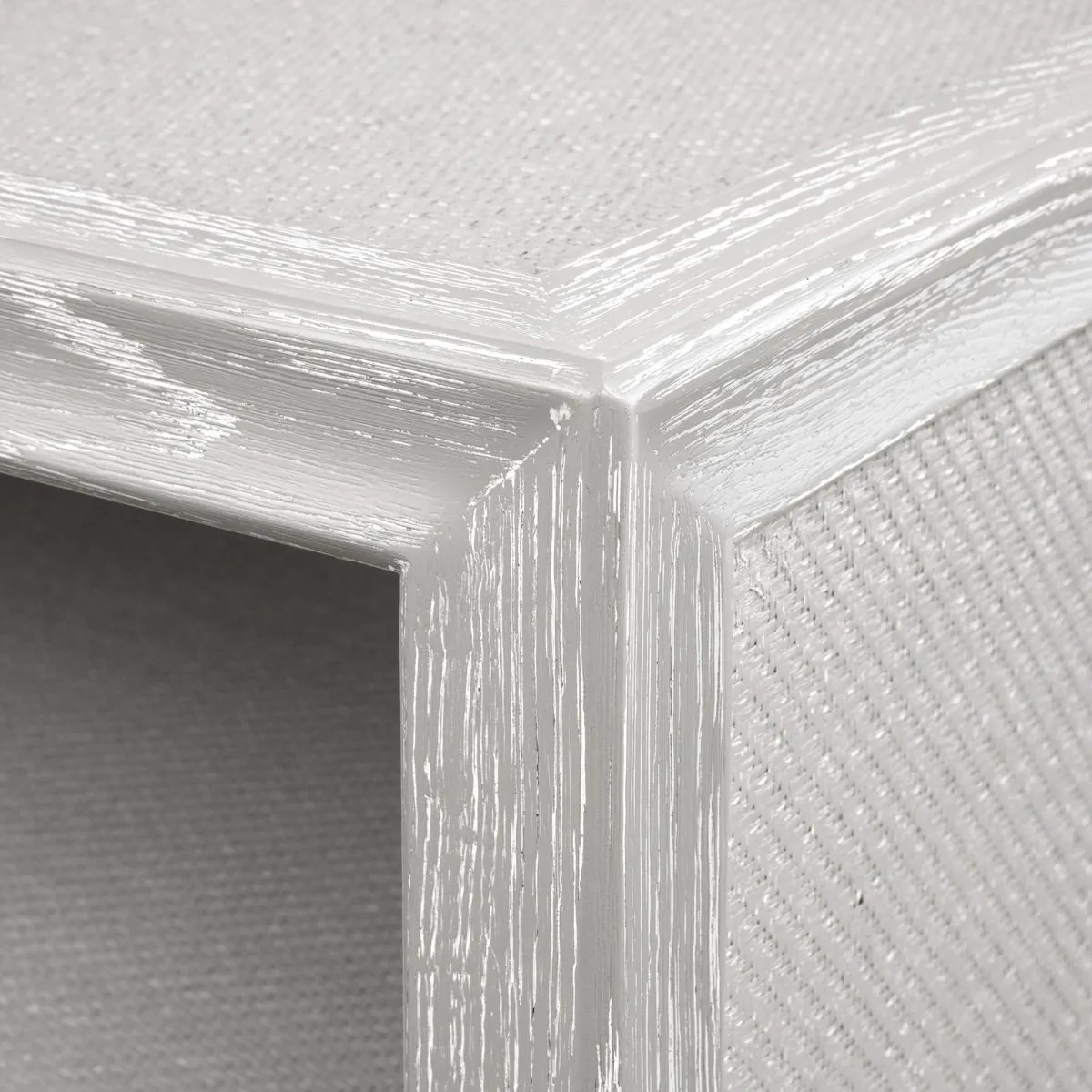 Vivian 2-Drawer Side Table / Soft Gray