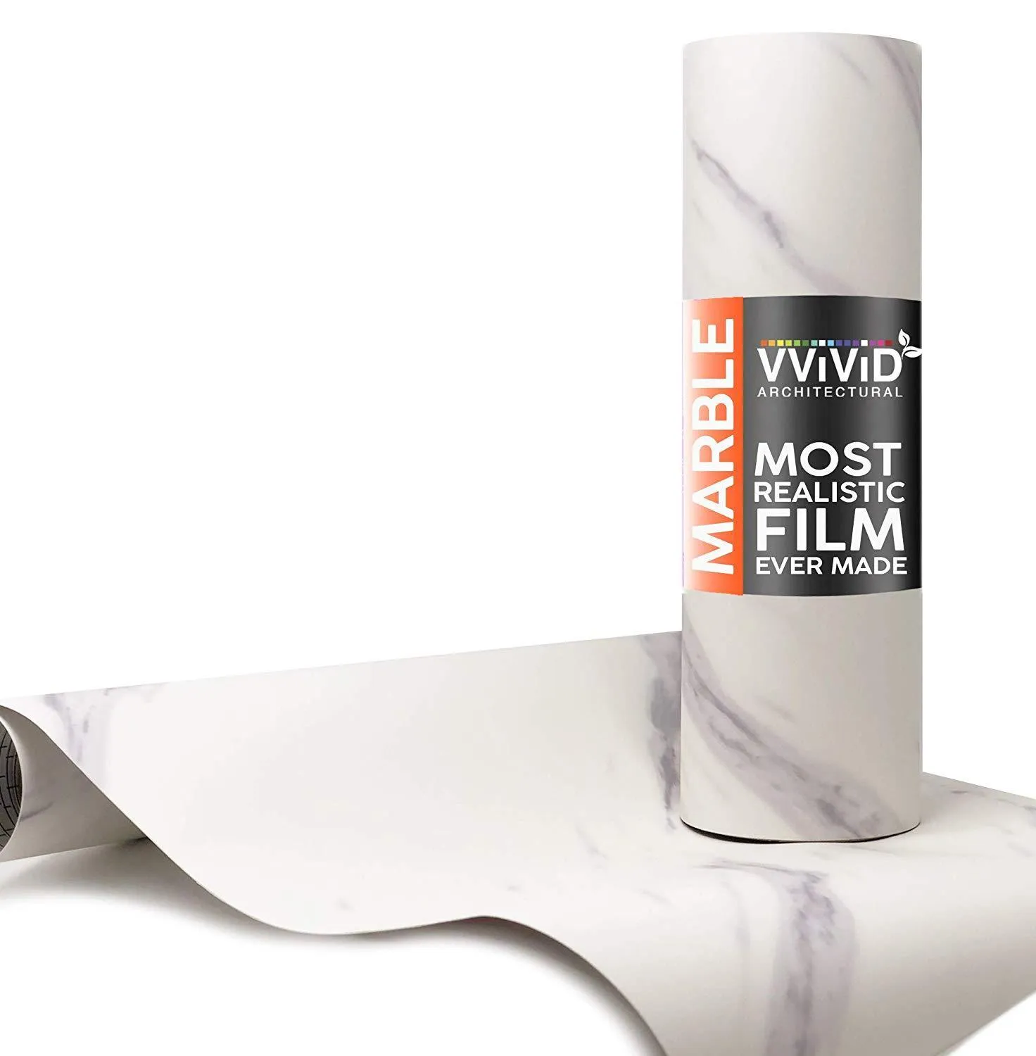 VViViD Slanted Carrara White Marble Matte Architectural Film