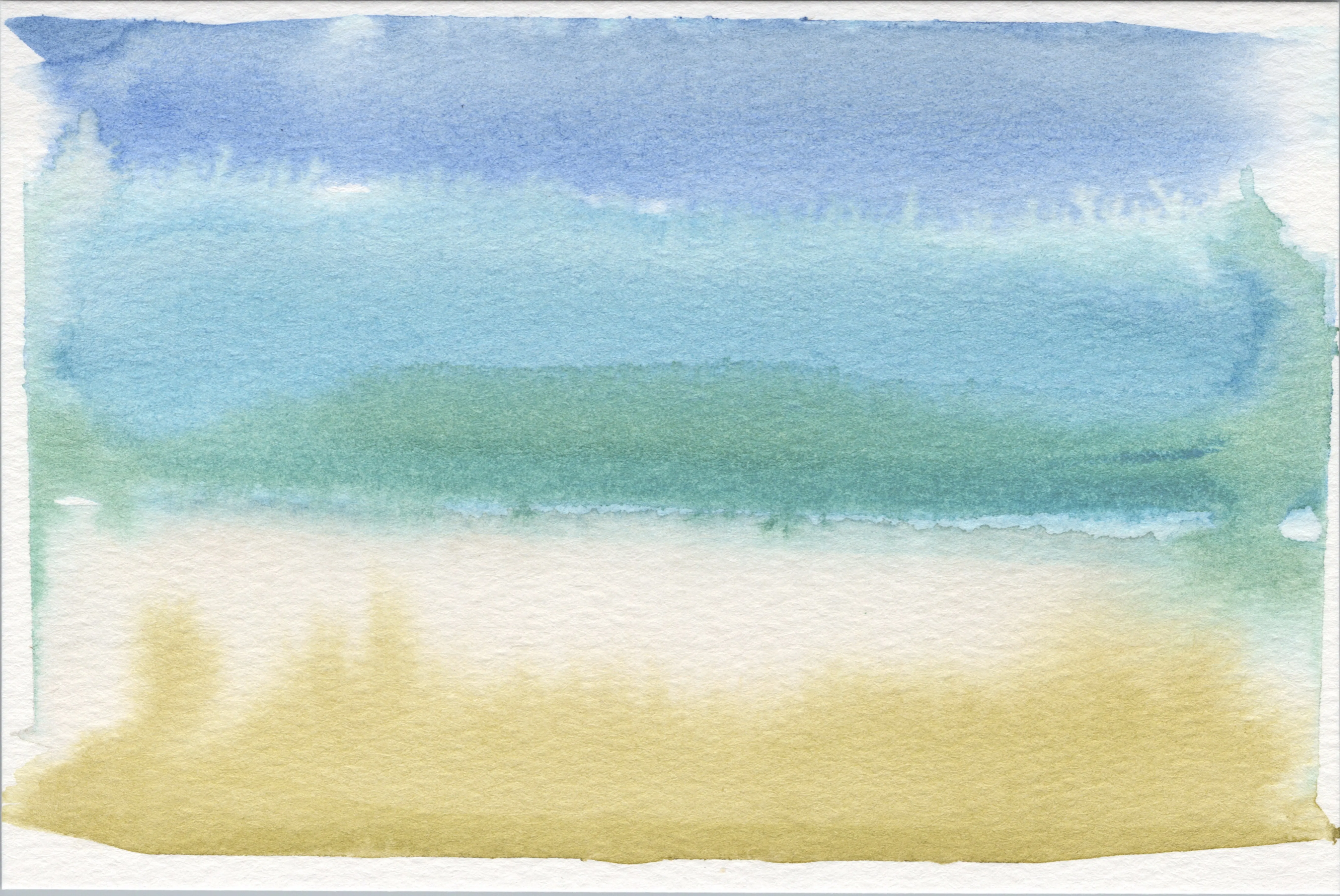 Watercolor Original:  Water Sky Series (small)