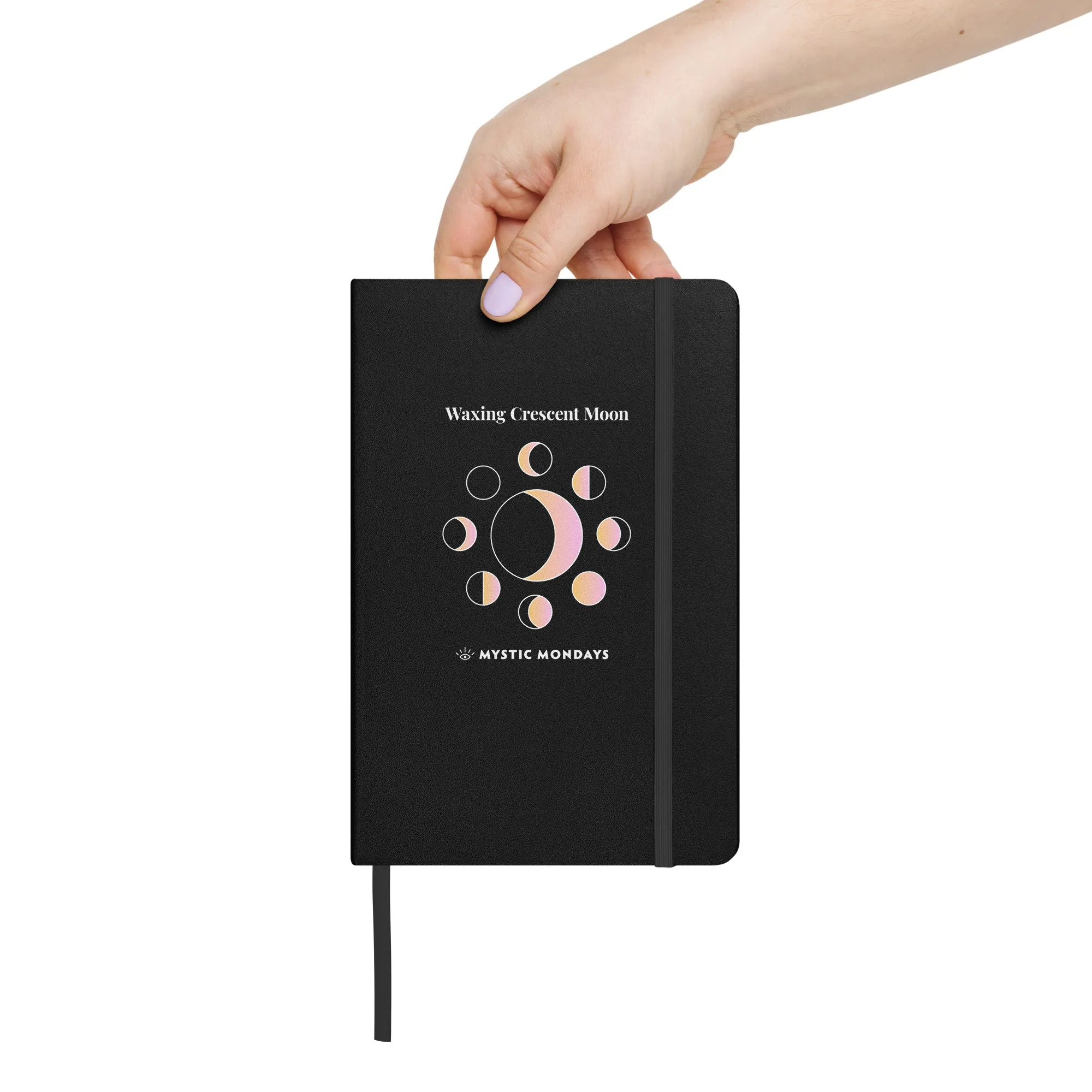 Waxing Crescent Moon Hardcover Journal