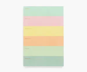 Weekly Memo Notepad | Colorblock