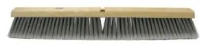 Weiler® Flagged Silver Polystyrene Fine Sweep Brushes, 36 in Hardwood Block, 3 in Trim L, 42098