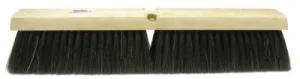 Weiler® Horsehair/Tampico Medium Sweep Brushes, 36 in Hardwood Block, 3 in Trim, BK, 42049