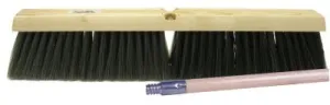 Weiler® Vortec Pro® Medium Sweep, 18 in Lacquered, 3 in Trim, Black Polypropylene/Grey Polystyrene Fill, 44851