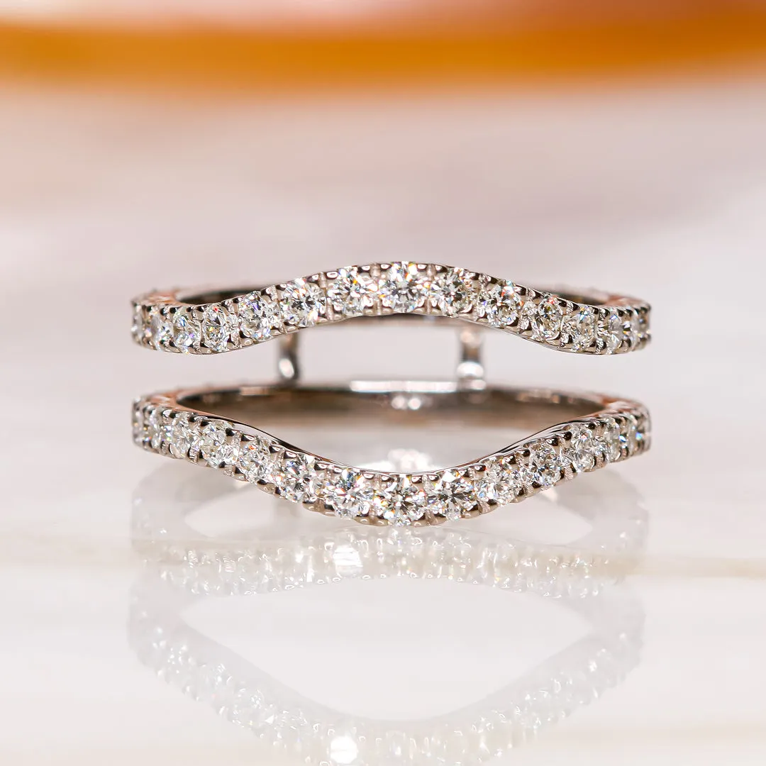 Whiteflash Double Band Natural Round cut Diamond Wedding Band