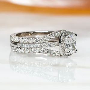 Whiteflash Double Band Natural Round cut Diamond Wedding Band
