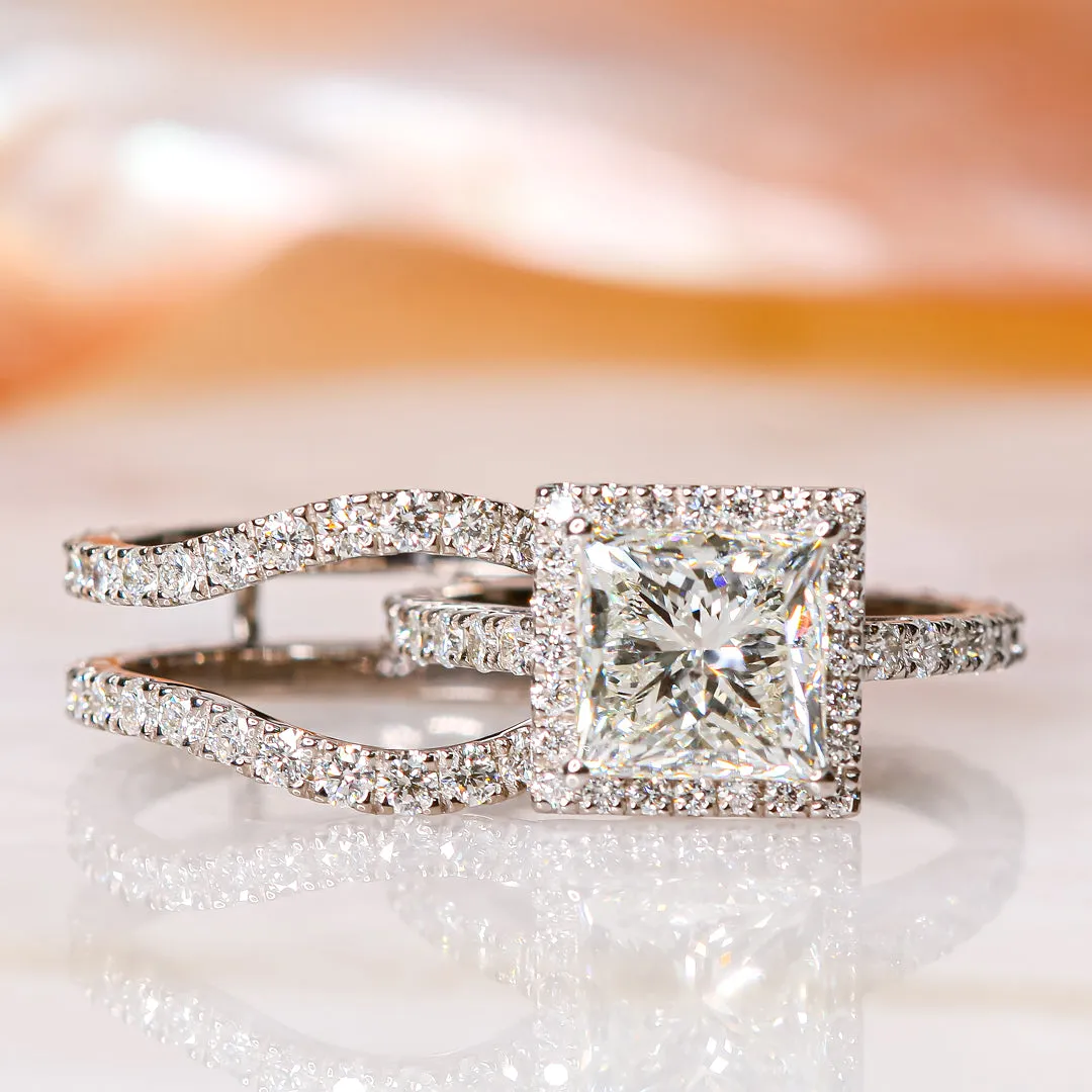 Whiteflash Double Band Natural Round cut Diamond Wedding Band
