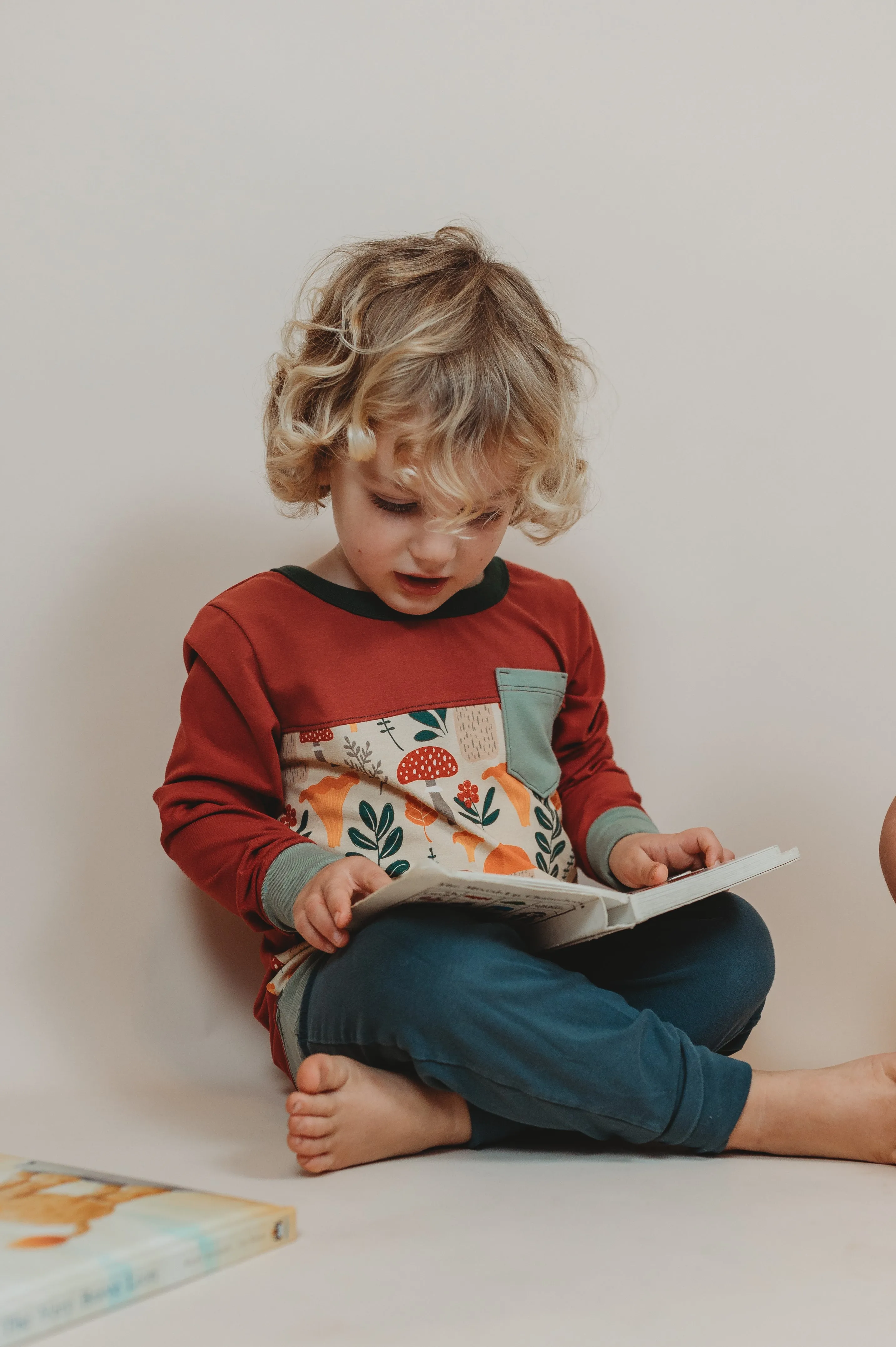 Willamette Organic Cotton Kids Long Sleeve Colorblock Tee