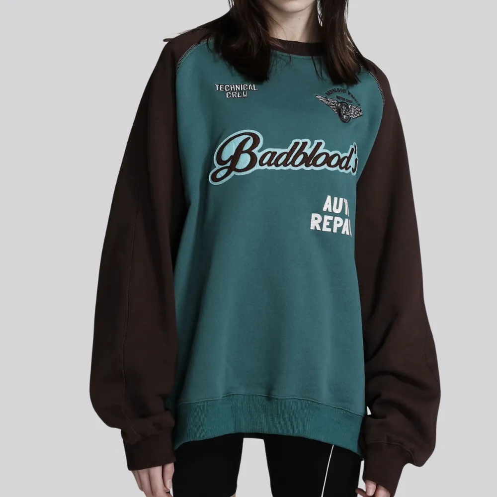 Women's Colorblock Round Neck Sweatshirt