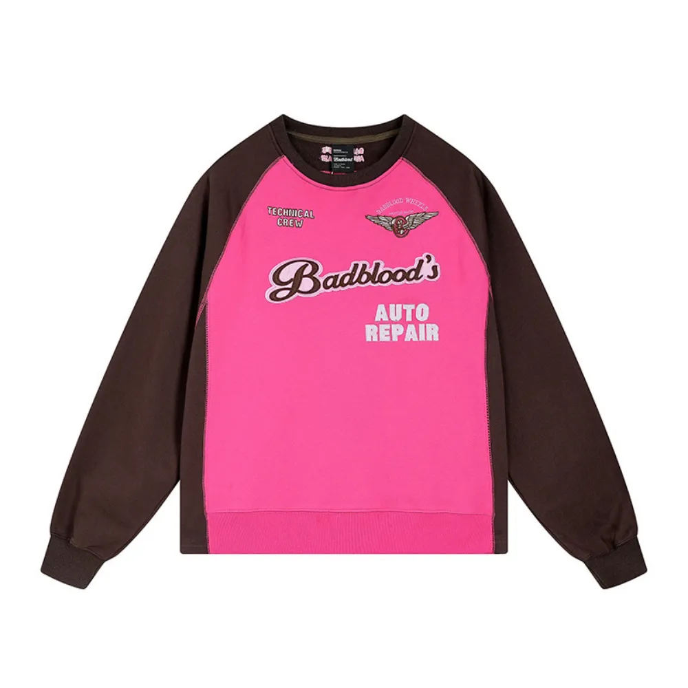 Women's Colorblock Round Neck Sweatshirt