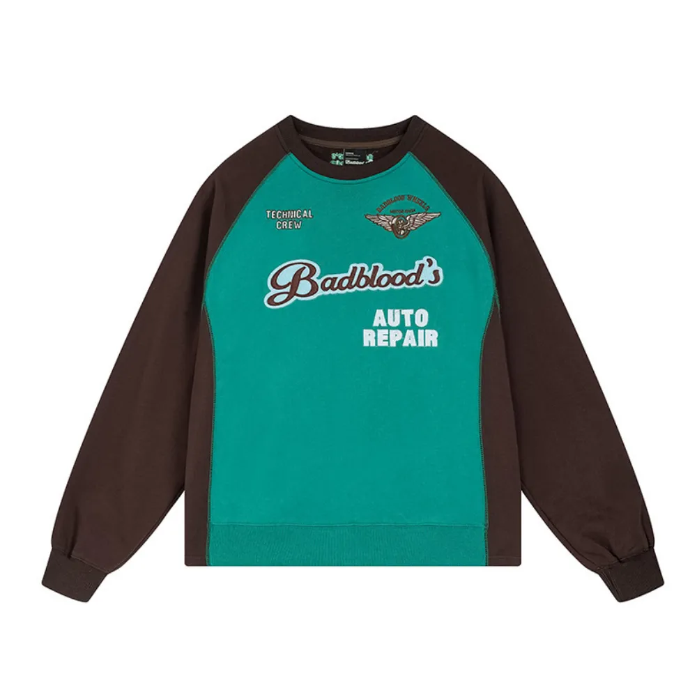 Women's Colorblock Round Neck Sweatshirt