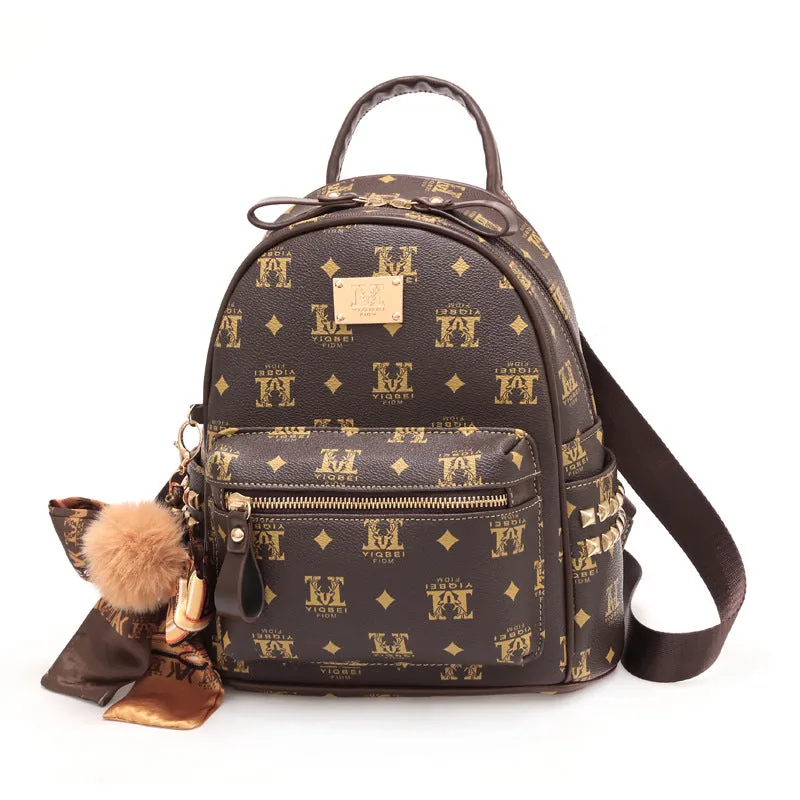 Women's Korean Fashion Printing Large Capacity Trendy Backpacks