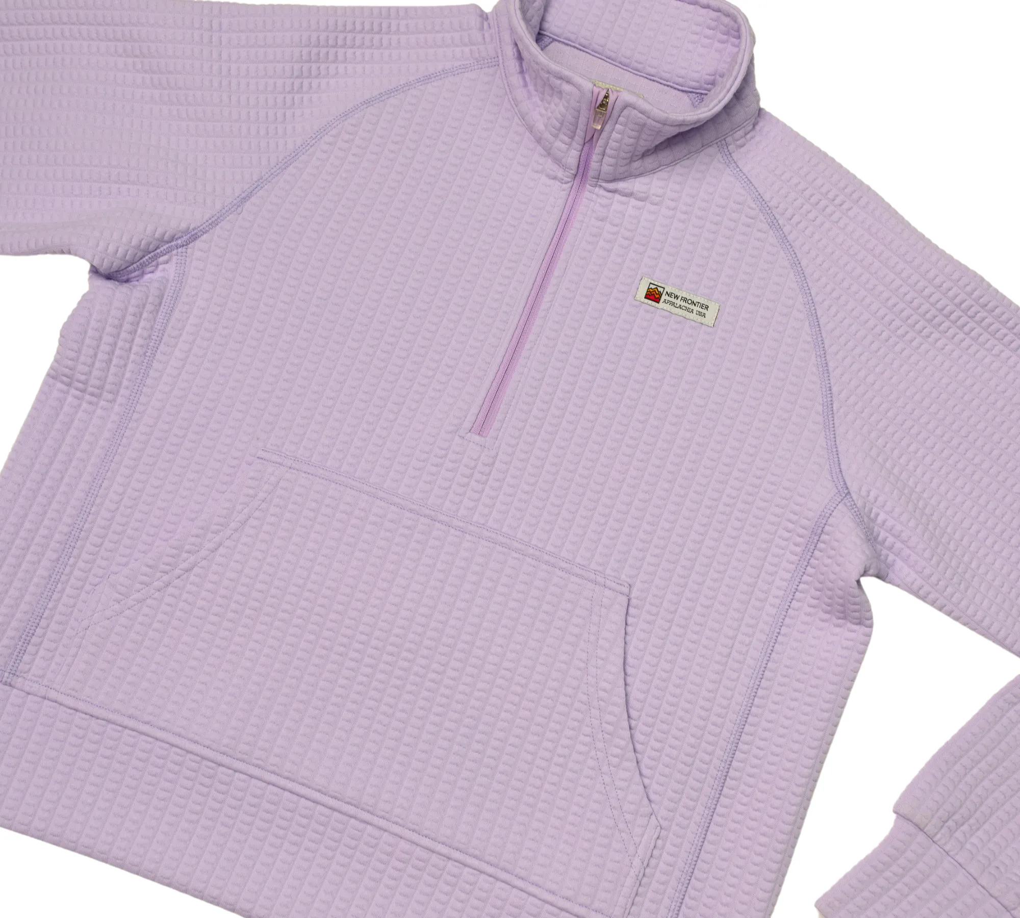 Women's Waffle 1/2 Zip (Lilac)