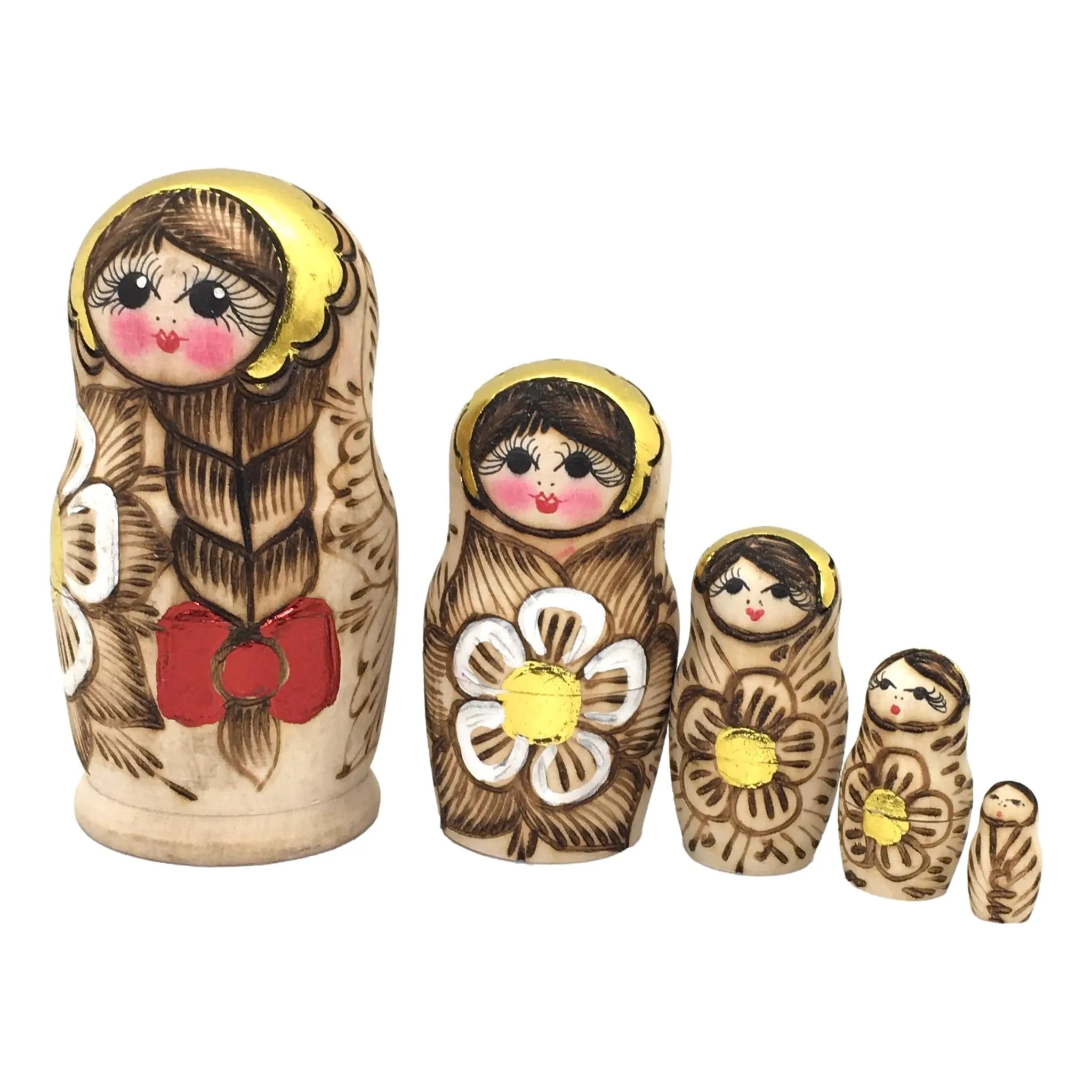 Wooden Russian Dolls 4” Tall