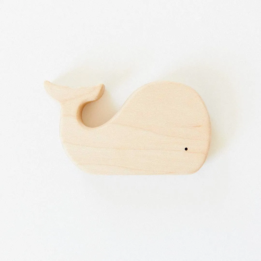 Wooden Whale Figure