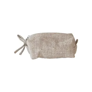 Woven Hemp Fiber Zip Pouch w/ Cotton Lining