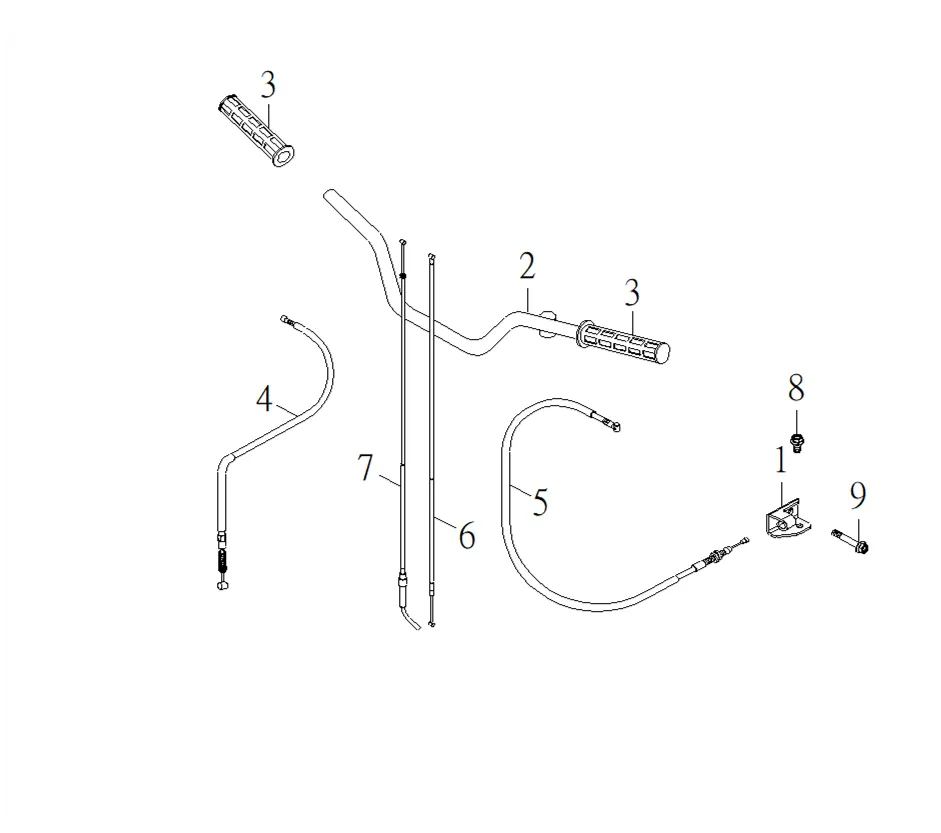 XLC500E Steering Handle Cable