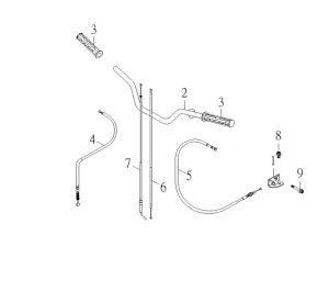 XLC500E Steering Handle Cable