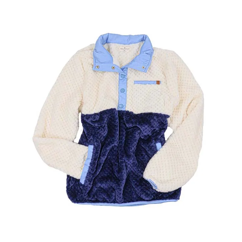 Youth Colorblock Quarter Snap in Navy