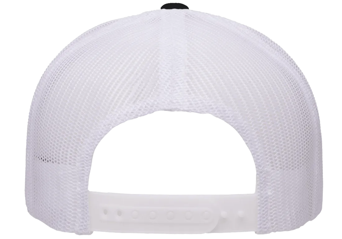 YP CLASSICS® 5-Panel Retro Trucker Cap Black/White