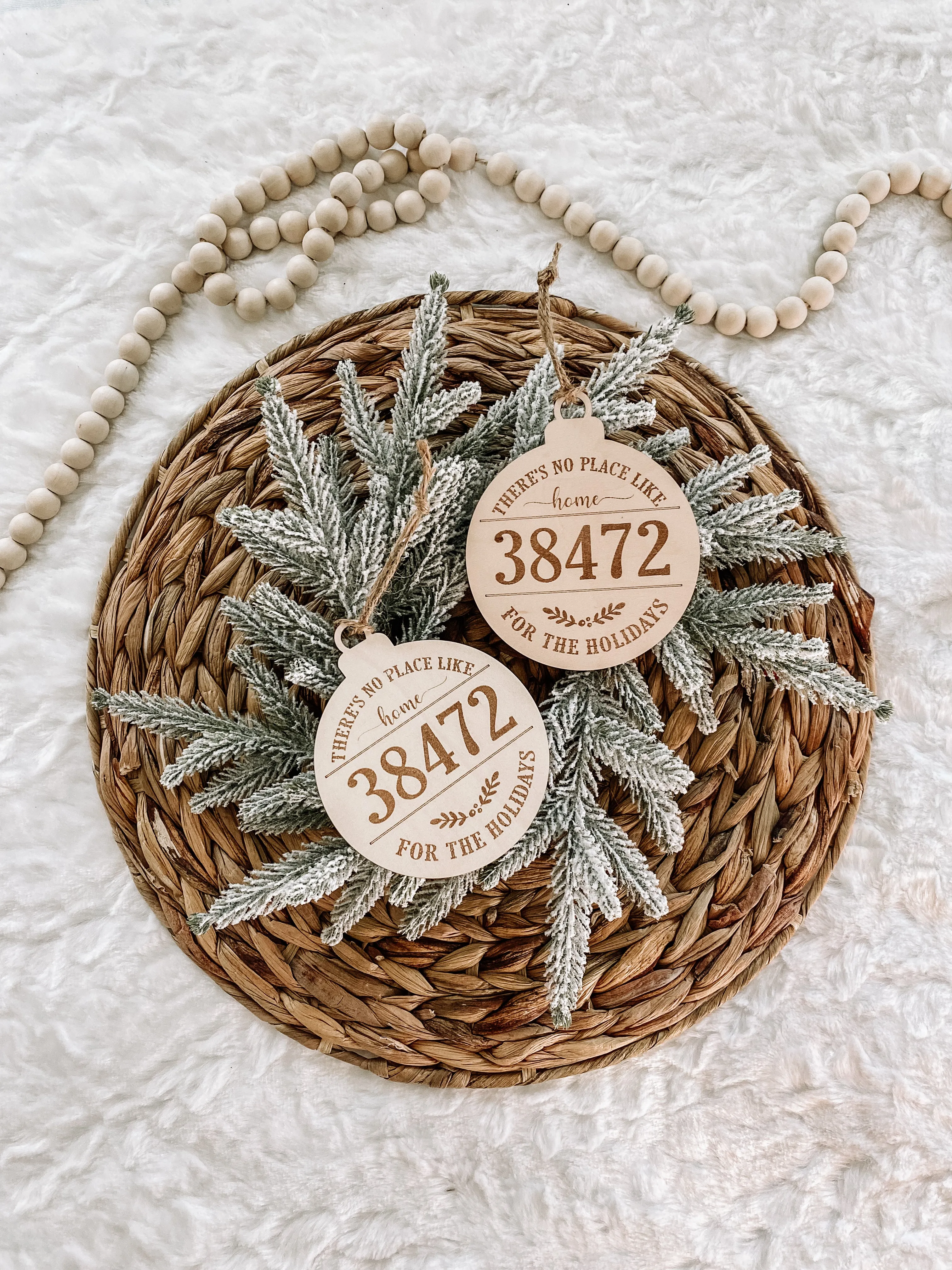 Zip Code Home for the Holidays Christmas Ornament