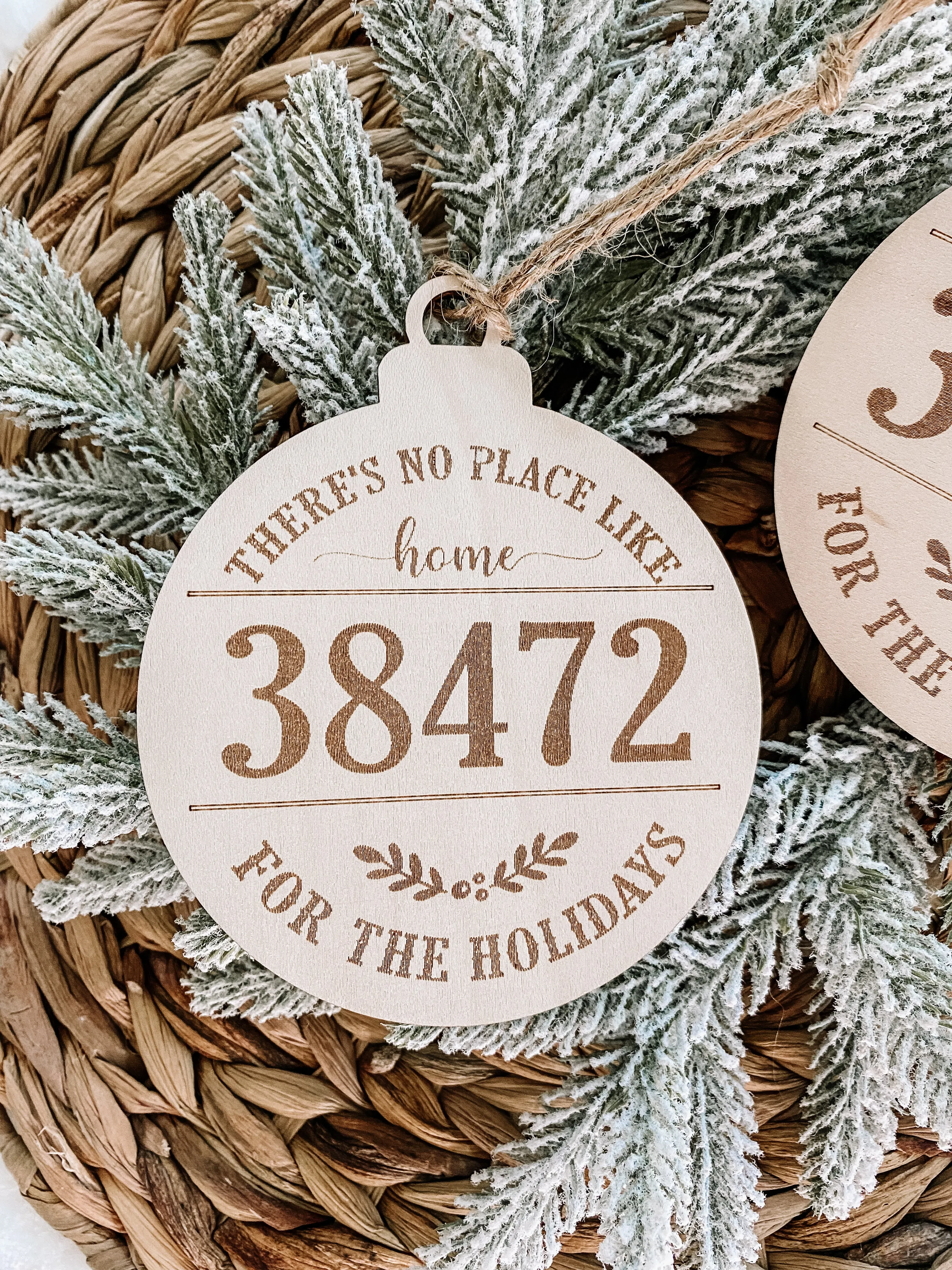 Zip Code Home for the Holidays Christmas Ornament