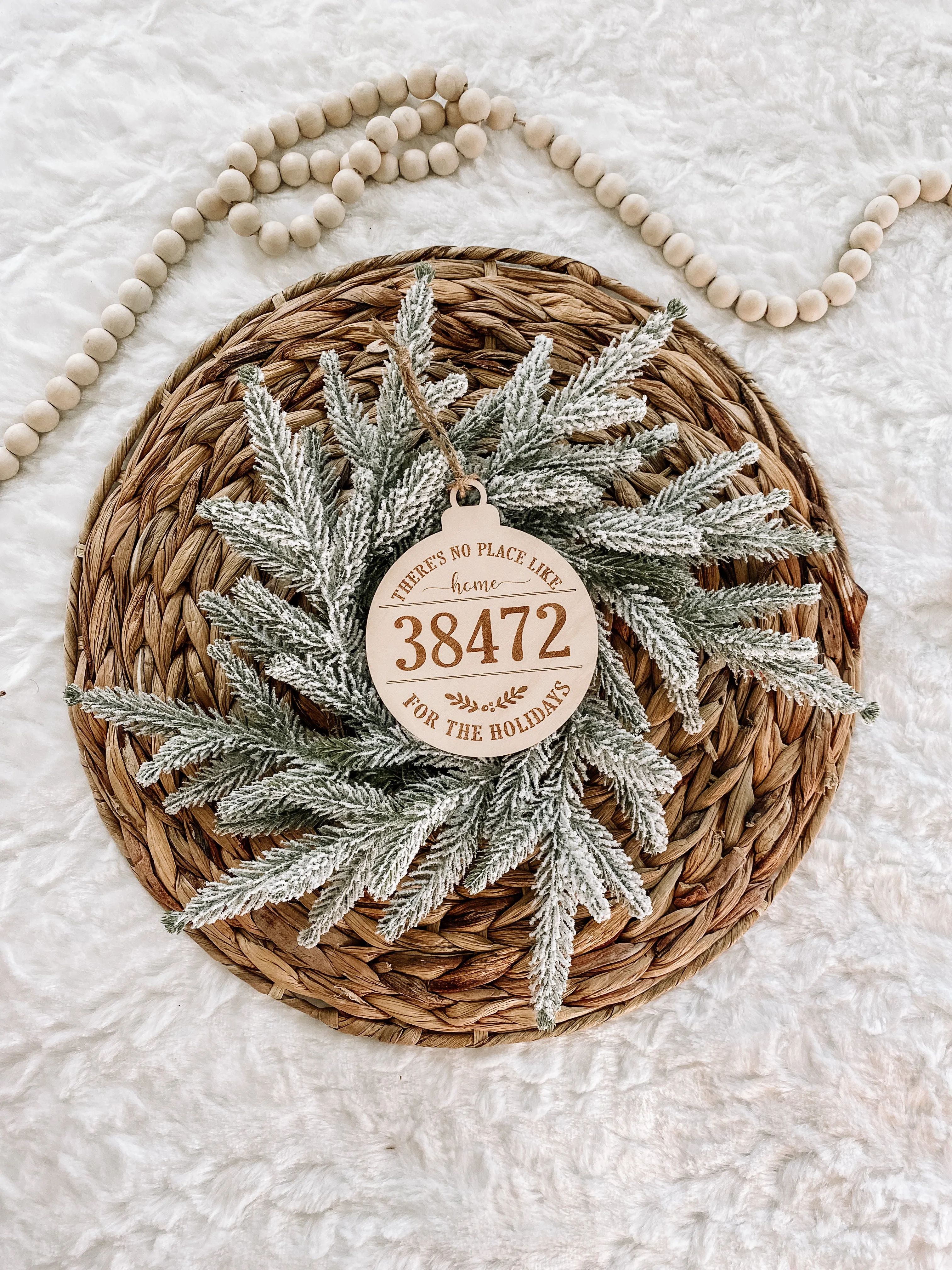 Zip Code Home for the Holidays Christmas Ornament
