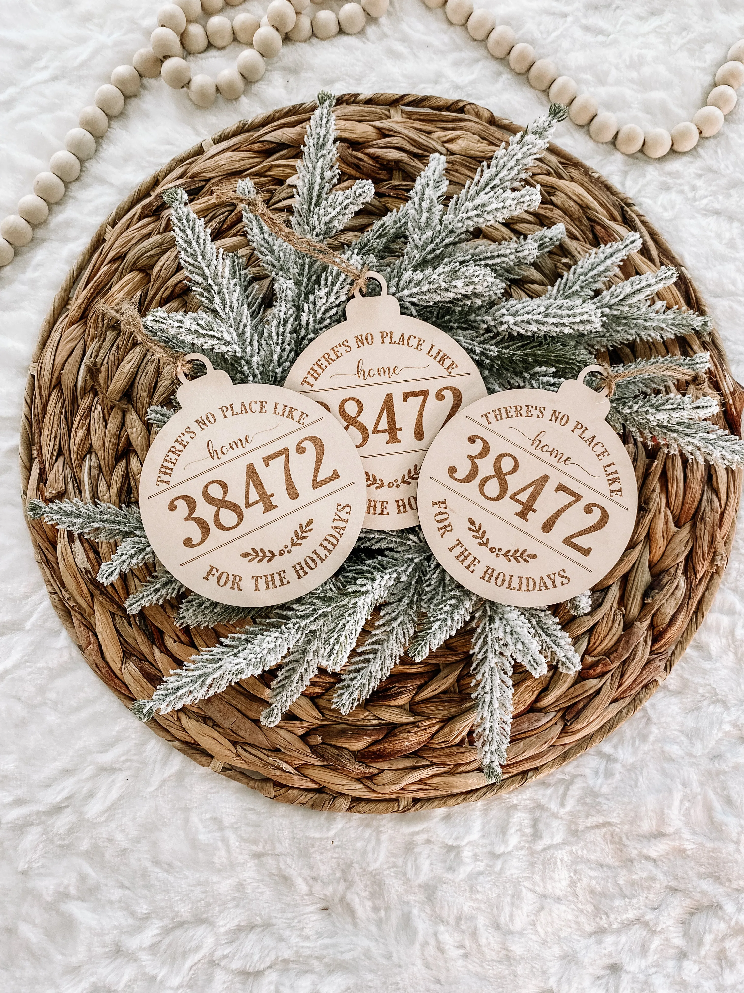 Zip Code Home for the Holidays Christmas Ornament