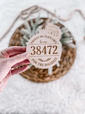 Zip Code Home for the Holidays Christmas Ornament