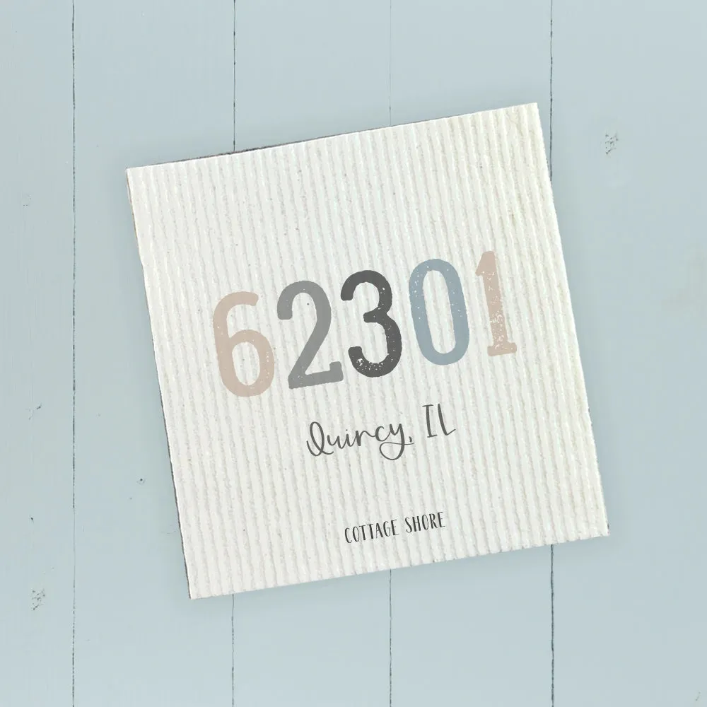 Zip Code w/ City and State - Swedish Dish Cloth