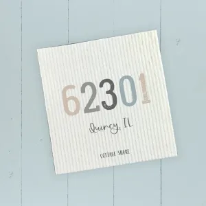 Zip Code w/ City and State - Swedish Dish Cloth